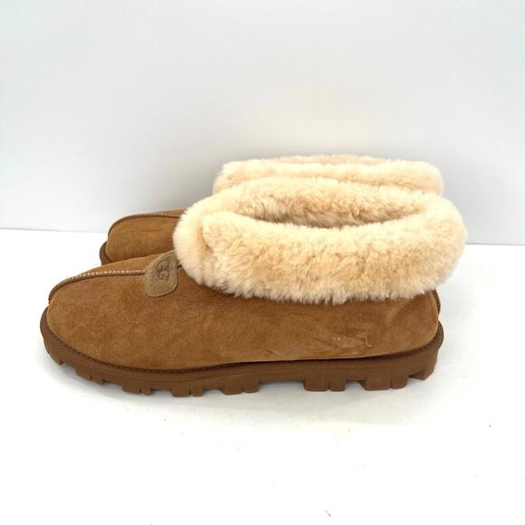 UGG men’s lug Eva sole shearling leather boots booties - Picture 1 of 9